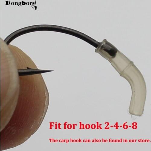 60PCS Hook Sleeves kick off short Elbow Style Line Aligner Anti Tangle Sleeve Hair Rigs Terminal Tackle Connect Pop Up Boilies