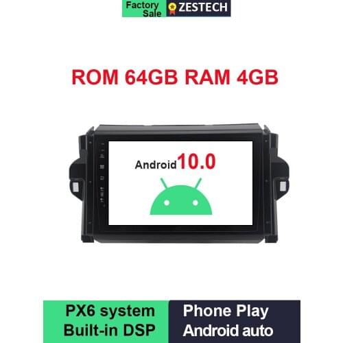 4+64G PX6 1 din Android 10.0 Autoradio for Toyota Fortuner 2013-2018 Car Central Multimedia for Fortuner GPS Car Head unit Radio