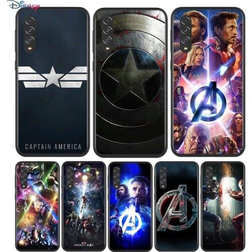 Black Soft Avengers Captain America For Samsung Galaxy A90 A80 A70 A70S A60 A50 A40 A30 A30S A20S A20E A10 A10E Phone Case