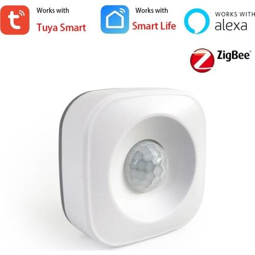 Alexa Tuya Motion PIR Sensor Detector ZigBee Sensor Smart Life APP Wireless Home Security System works with ZigBee Hub