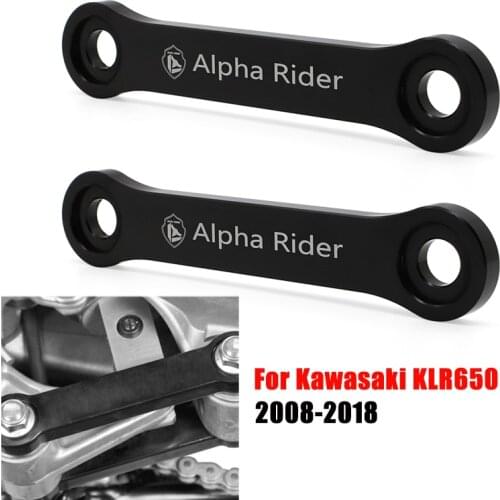 For 2008 - 2018 Kawasaki KLR 650 KLR650 2" Rear Drop Lower Lowering Links Adjustable Kit Aluminum Black Motorcycle Accessories