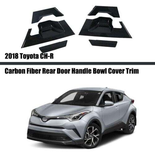 For Toyota C-HR 2018 2019 2020 Chrome Rear Door Handle Bowl Cover Trim Molding Decoration Sticker Accessories Car Styling