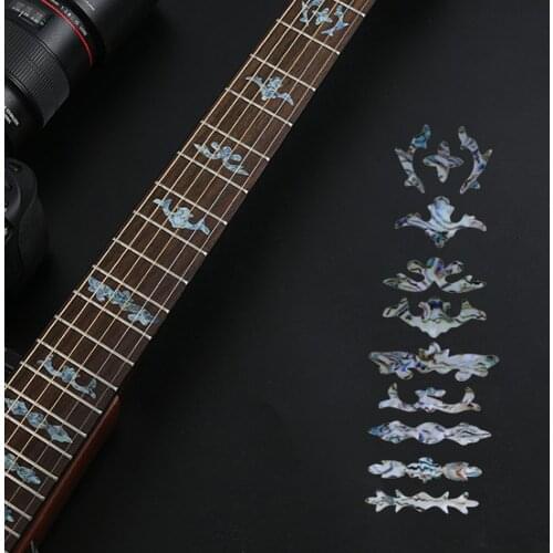 Electric Acoustic Guitar Stickers Bass Inlay Decal Ultra Thin Fretboard Sticker For Guitar Accessories Cross Inlay Decals
