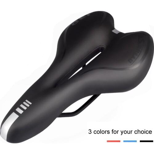 Gel Bicycle Saddle Reflective Shock Absorbing Soft & Thick Universal Bicycle Seat Cycling Road Mountain Bike Accessories XA66Q