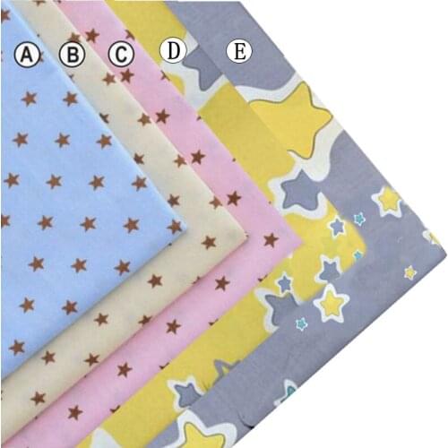 Print Twill Cotton Fabric Patchwork For Sewing Quilt Scrapbooking Tissue Pattern Needlework Material Curtain Cloth Star Set