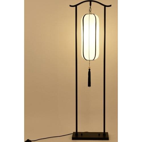 Classical New Chinese Floor Lamp Simple Living Room Bedroom Study Antique Fabric Creative Retro Table Lamp Chinese Style