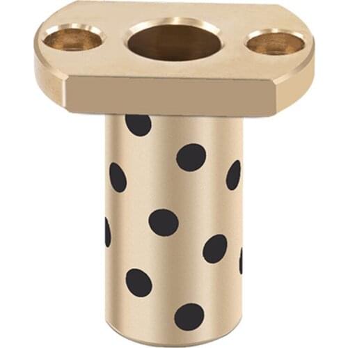 Round flange graphite copper sleeve bearing self-lubricating alloy oil-free bushing OFR01 SYTZ MPTZ16 20