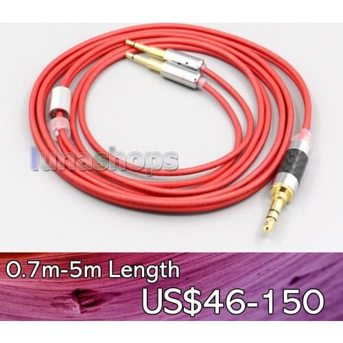 LN006664 2.5mm 4.4mm XLR 3.5mm 99% Pure PCOCC Earphone Cable For SENNHEISER HD477 HD497 HD212 pro Headphone