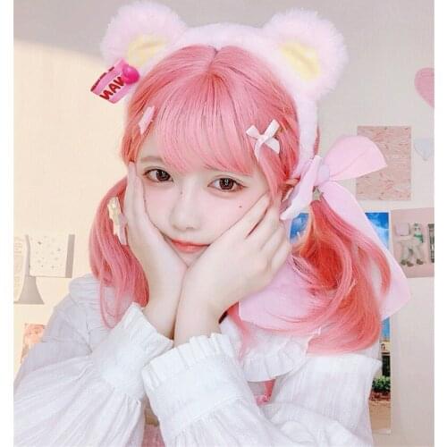 Sweet Lolita Bear Ears Hair Band KC Anime Maid Cosplay Hairwear Accessories D579