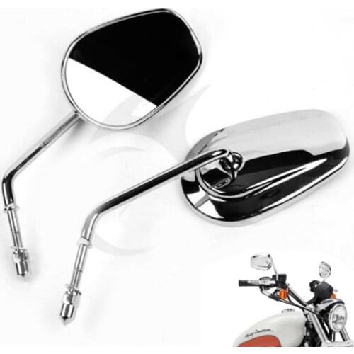 Motorcycle Rear View Mirrors For Harley Touring Road King Sportster XL883 1200 Dyna Softail 8mm