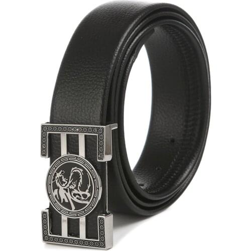 Western personality fashion splicing dragon mens leather belt