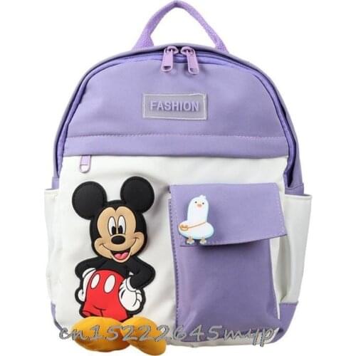 Disney New Fashion Mickey Mouse Childrens Bag Childrens Bacpack Spring Autumn Backpack Kids Gifts Baby School Bag