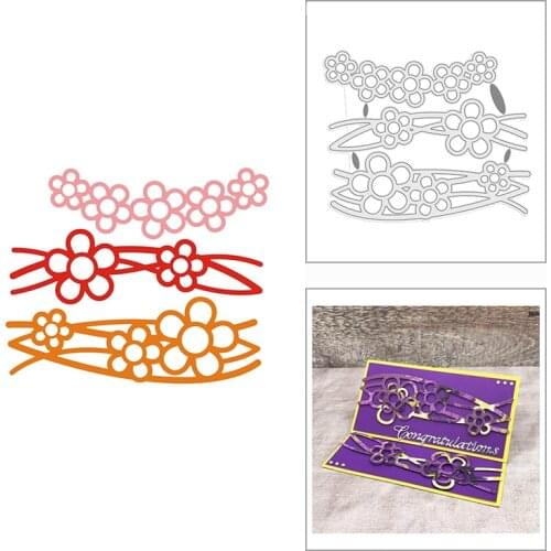 2021 New Wavy Flowers Line Metal Cutting Dies for DIY Scrapbooking Decorative and Card Making Paper Craft Embossing No Stamps