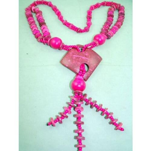 90cm length Tibetan Rose coconut shell Necklace