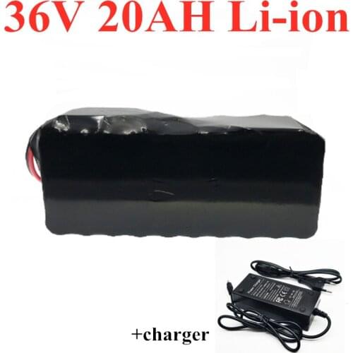 Rechargeable 36V 20Ah Li-ion battery with 20A BMS build-in for 200W-500W Electric vehicle tricycle scooter + 2A charger