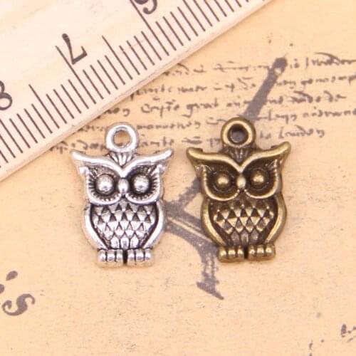18pcs Charms big eyes owl 16x12mm Antique Pendants,Vintage Tibetan Silver Jewelry,DIY for bracelet necklace