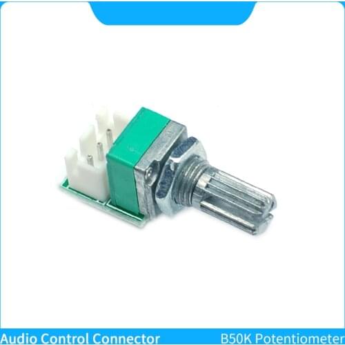 R09 Type Potentiometer Sound Volume adjustor B50K Potentiometer Audio Control Board Chassis Extension Adapter Single Connector