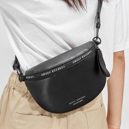 Womens Belt Bag Big Capacity Top Layer Cowhide Metal Sum Per Band Fanny Pack Bananka Fashion Wild Satchel Belly Band Waist Bag