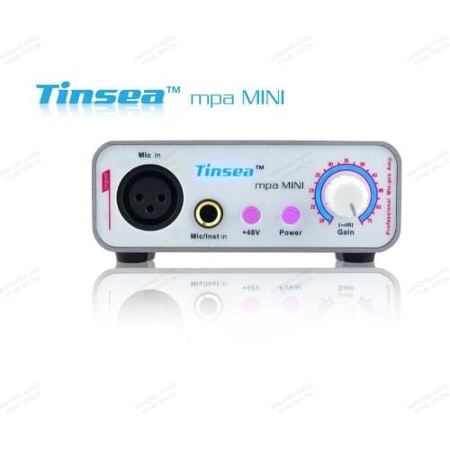 Tinsea mpa MINI audio interface microphone amplifier sound card reverberation karaoke with 48V phantom power supply for livestre