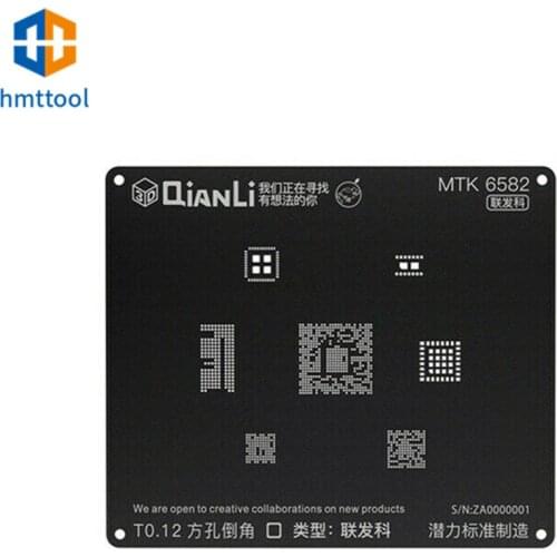 QIANLI 3D BGA Reballing Stencil For MTK 6582 Android Reballing Template Tin Planting Repair Mesh