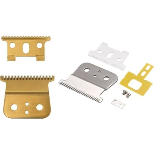 Silver for T Outliner Blade (White T Blade + Silver Steel Blade) & Gold Double Gold Wide Timmer Blades