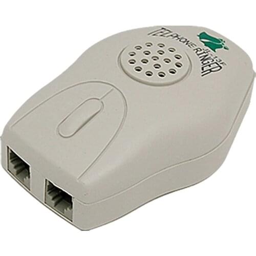 Grey Loud Telephone Ring Amplifier RJ11 Ringer Amplifier Landline Phone Bell Ringer Extra Loud Telephone Ring For The Old Elder