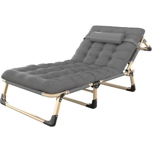 Folding bed reinforced siesta bed adult single bed office home siesta lounge chair made-up bed marching escort bed