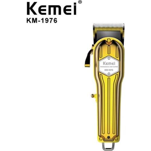 Kemei hair trimmer KM-1976 rechargeable hair clipper haircut machine beard trimmer metal body 2500mA battery capacity