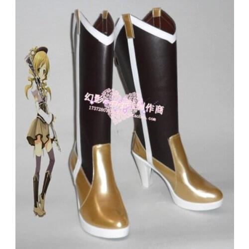 Puella Magi Madoka Magica Mami Tomoe High Heel Cosplay Halloween Girls Shoes Boots H016
