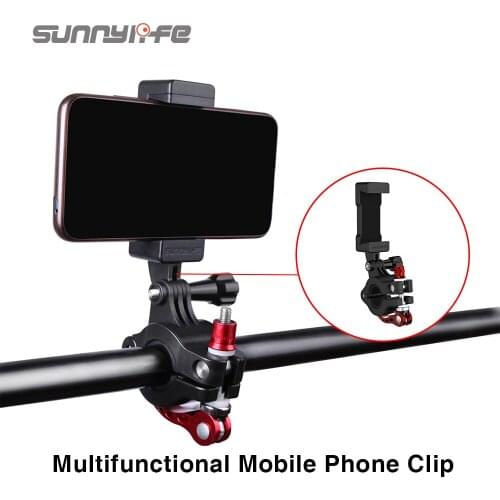 Sunnylife Multifunctional Mobile Phone Clip With Standard Action Camera Adapter Angle Adjustable Universal Car Phone Holder