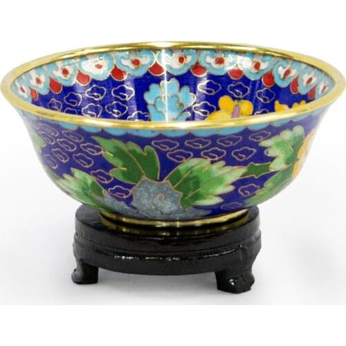 The new Palace Museum has a collection of Beijing Cloisonne Polished Small Bowl Filigree Enamel Table Decoration