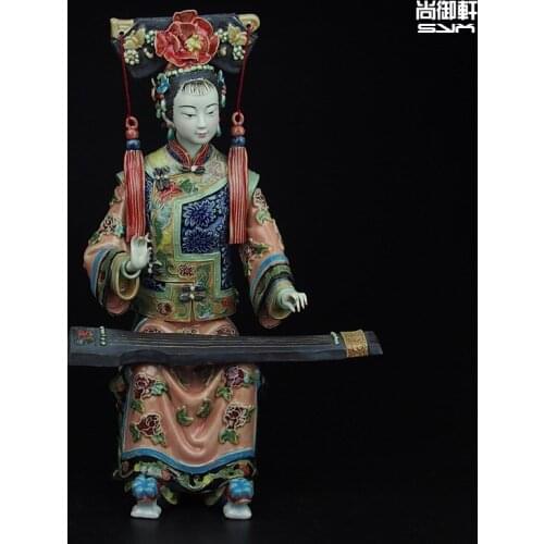 Shiwan doll master of fine ladies figure decoration of high-grade ceramic crafts furnishings sonorous, resounding and prolonged