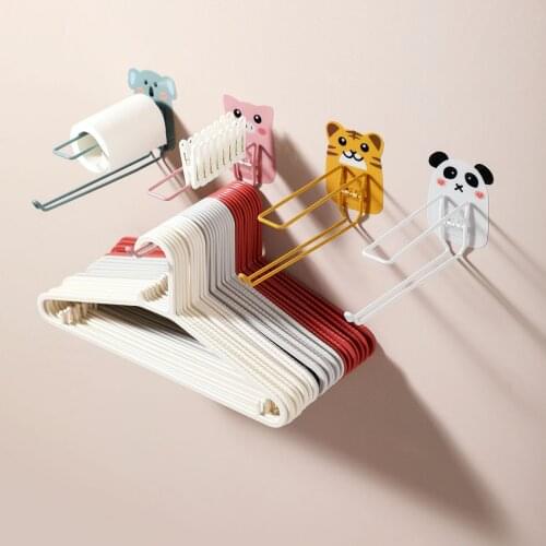 Hanger Storage Rack Iron Art Free Punch Cute Bathroom Balcony Multifunctional Finishing Artifact Hanger