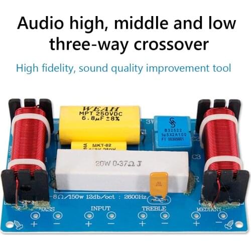 120W WEAH-338 Frequency Divider 3 Way Audio Speaker Board Loudspeaker Crossover Filter Audio Video Replacement Parts