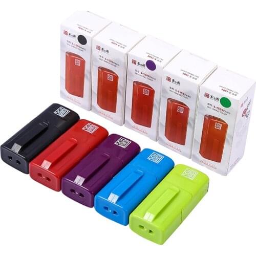 2pcs/set 15x6mm Rectangle Pocket Self Inking Engraving Rubber Stamp Hold DIY Material for Laser Engraving Stamping Machine