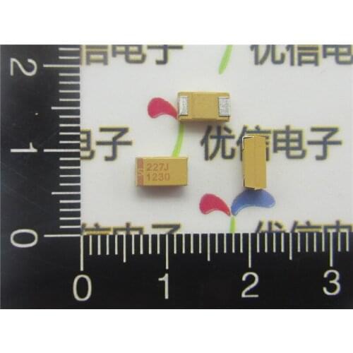 20pcs/lot High Quality SMD tantalum capacitor 220UF 6032 6.3V 220UF C type 20% tantalum capacitor 6.3V