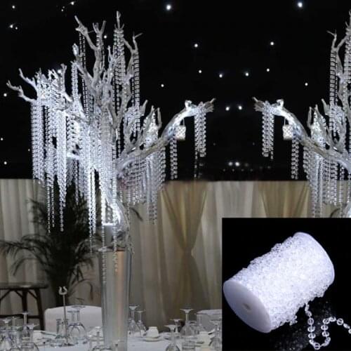 30M Beads Curtains Acrylic Crystal Curtain Octagonal Bead Curtains on the Door Festive Party Indoor Home Wedding Decoration