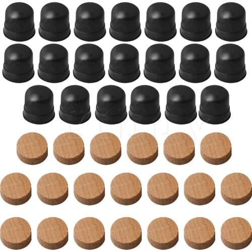 40PCS Cork Trumpet WaterKey Spit Valve with Rubber Trombone Bumper Tip