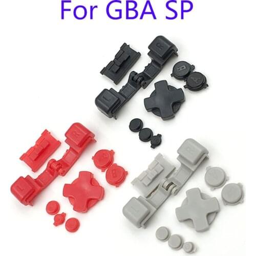50Sets Red Black Grey Plastic A B Select Start L R Buttons D Pad For GBA SP Full Button Set