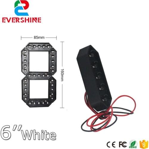 6" White Color 7 Seven Segment LED Number Module Gas Price LED Display Signs Diesel Price Digital Module LED Outdoor