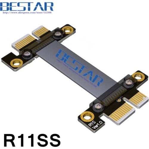 Pci-e 1x to 1x male to male pcie x1 riser adapter Extension Cable Extender cord PCIe3.0 8Gbps EMI Shielding Customized