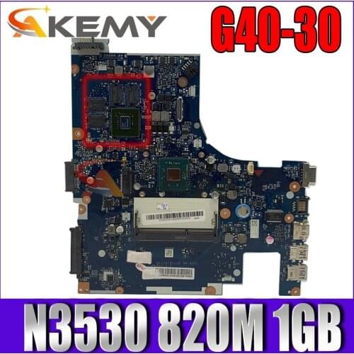 Akemy For Lenovo ideapad G40-30 Laptop Motherboard 14 inch SR1W2 N3530 CPU 820M 1GB ACLU09 ACLU0 NM-A311 5B20G05120