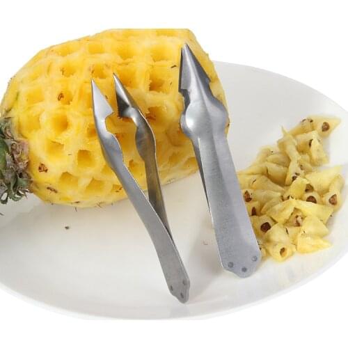 Pineapple clip stainless steel pineapple knife peeler strawberry peeler pineapple V-shaped eye opener