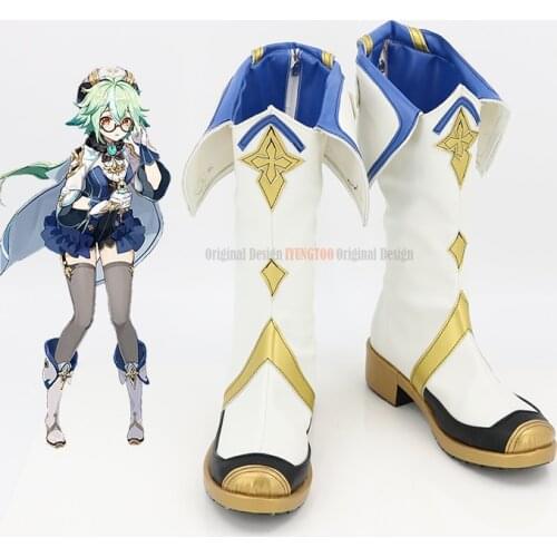 Genshin Impact Sucrose Anime Characters Shoe Cosplay Shoes Boots Party Costume Prop