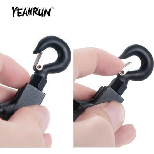 YEAHRUN Simulation Metal Trailer Winch Hook Decorative Tools for Axial SCX10 1/10 RC Crawler Car Truck Upgrade Parts Accessories