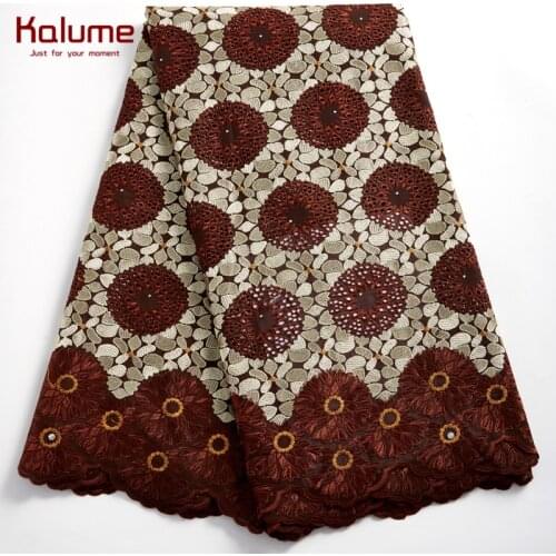 Kalume African Laces Fabric Diy Swiss Voile In Switzerland 2021 Nigerian Cotton Lace Fabric For Dresses Party Wedding F2373
