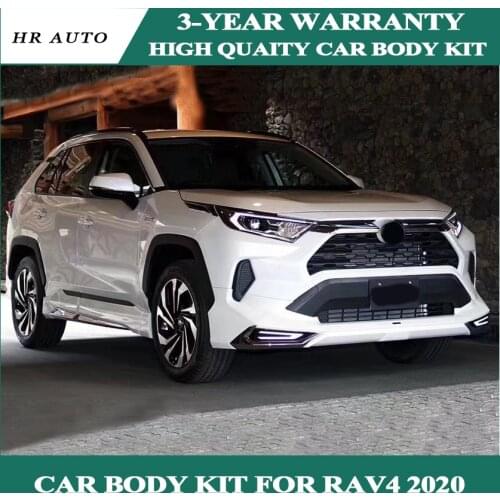 Front and Rear bumpers BODY KIT For Toyota Rav4 2019 2020 for New rav4 with day light DRL Side skirt with painting