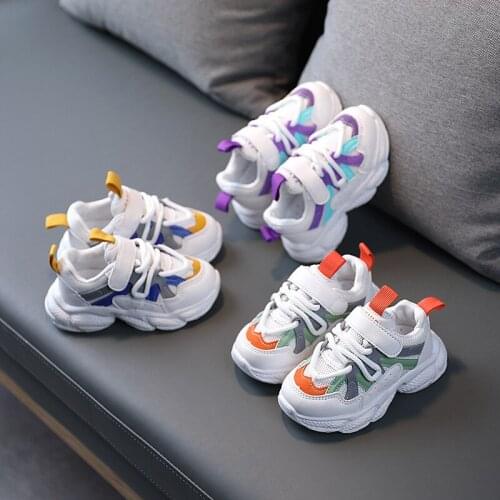 2021 Kids Fashion Sports Shoes Boys Girls Casual Shoes Child Damping Slip Breathable Baby Sneakers Shoes for Toddler Boys