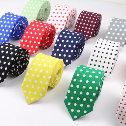 Circle Cotton Mens Colourful Tie Round Ties Necktie Narrow Dot Slim Skinny Cravate Narrow Thick Neckties