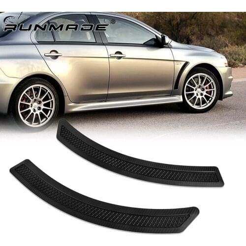 Runmade 1Pair For 2008-2015 Mitsubishi Lancer EVO Matte Black Carbon Fiber Front Fender Side Vent Cover